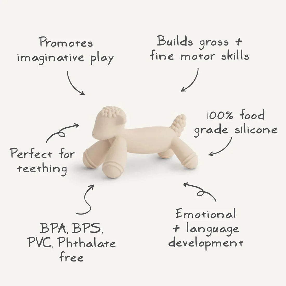 MUSHIE LAMB FIGURINE TEETHER