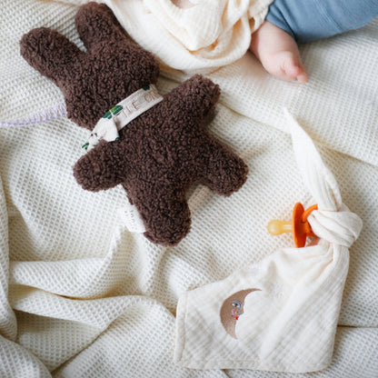 teddy knuffel met katoenen doeken en speendoekje