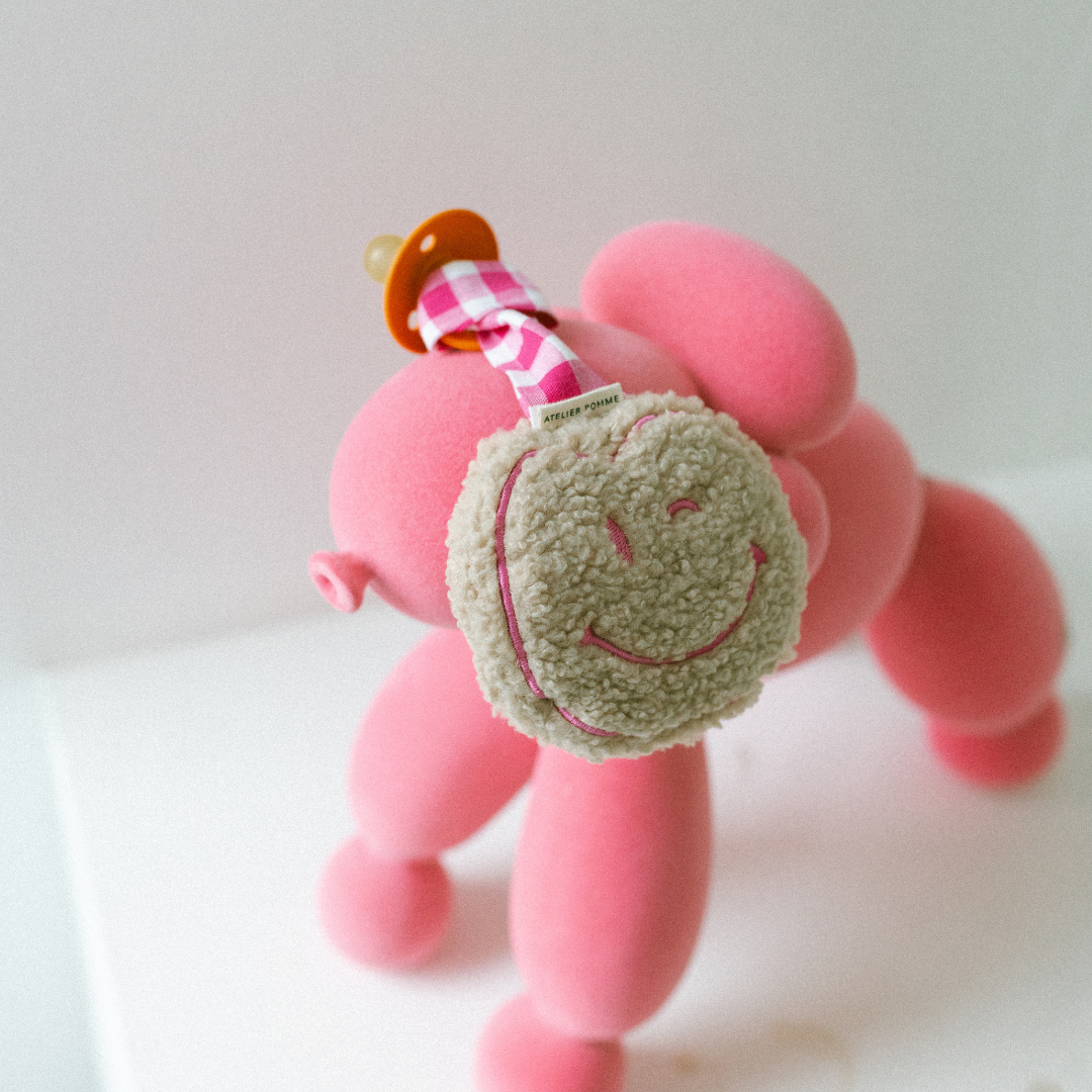 speendoek teddy in kleur blowy bubblegum