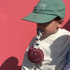 PACIFIER CLOTH POMME | BURGUNDY BOO