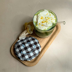 SPEENDOEKJE POMME |  CHECKED BISOUS BRIQUE