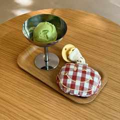 SPEENDOEKJE POMME | CHECKED BISOUS BRIQUE