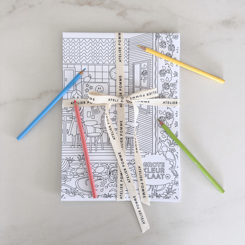 POMME FAMILY | GIANT COLORING PAGE