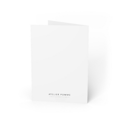 De achterkant van een wenskaart 