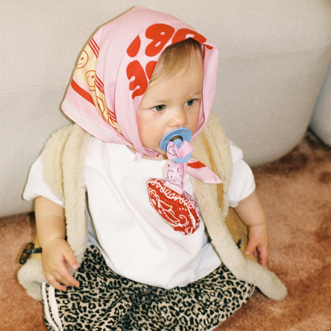 PACIFIER CLOTH POMME | BANDANA RUBY RED