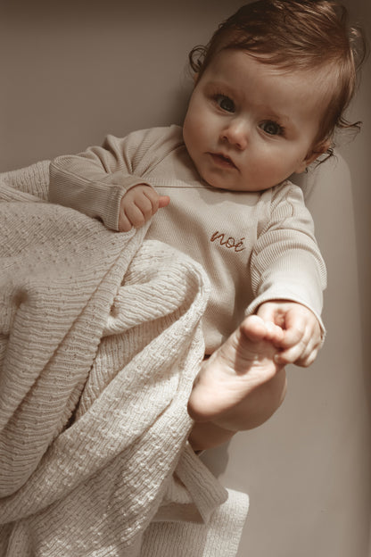 Romper bonjour beige