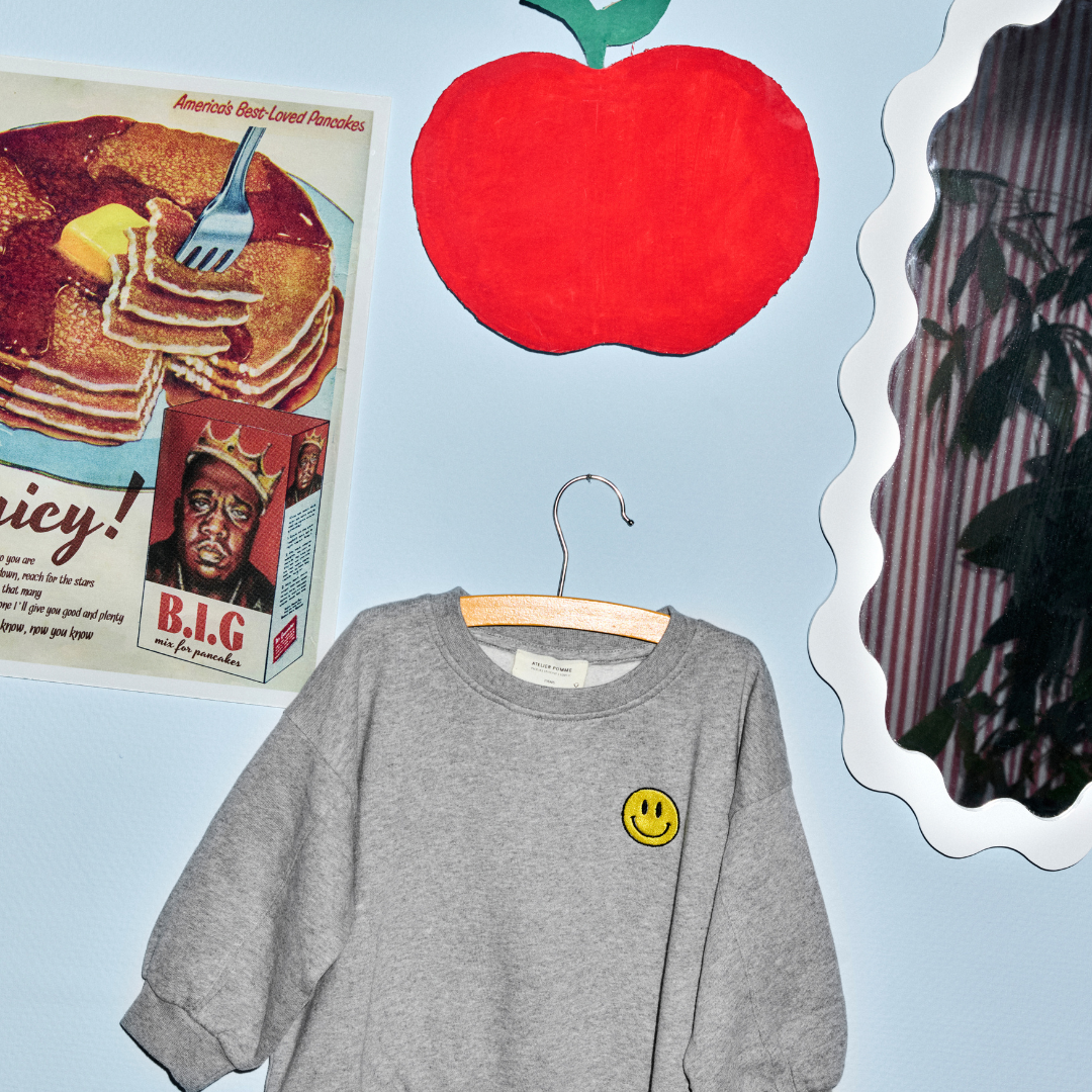 sweater met smiley icoon 