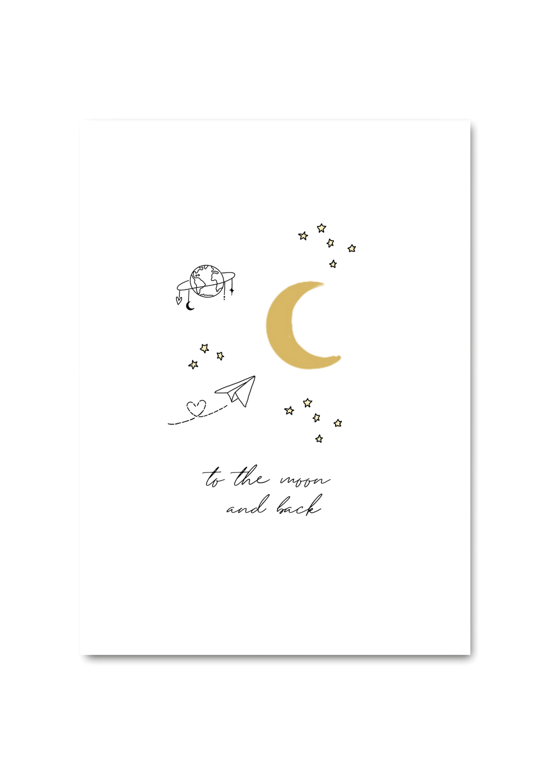 POST CARD - TO THE MOON AND BACK