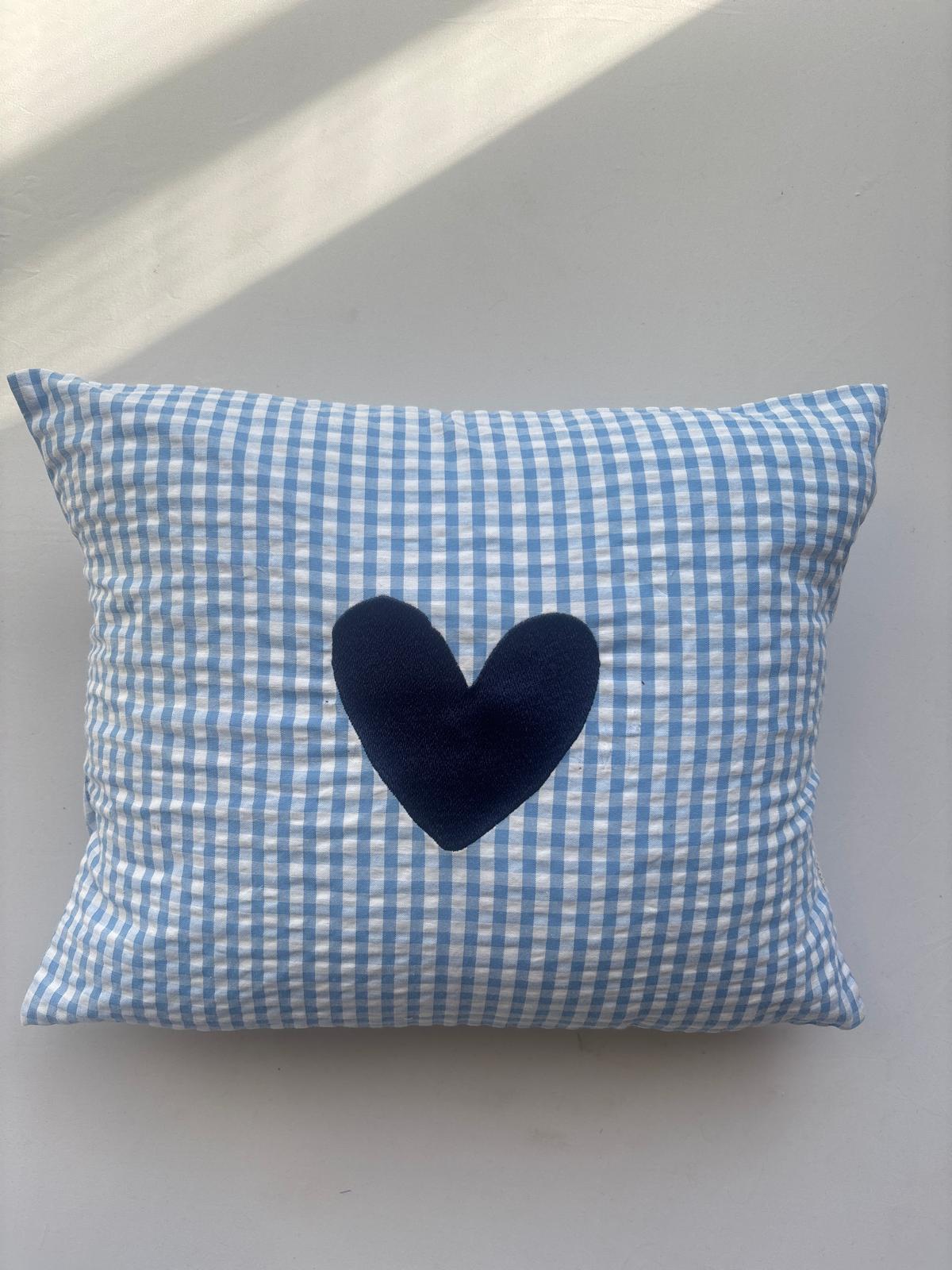 SAMPLE SALE |Cushion Checked Brown Smiley 30x40