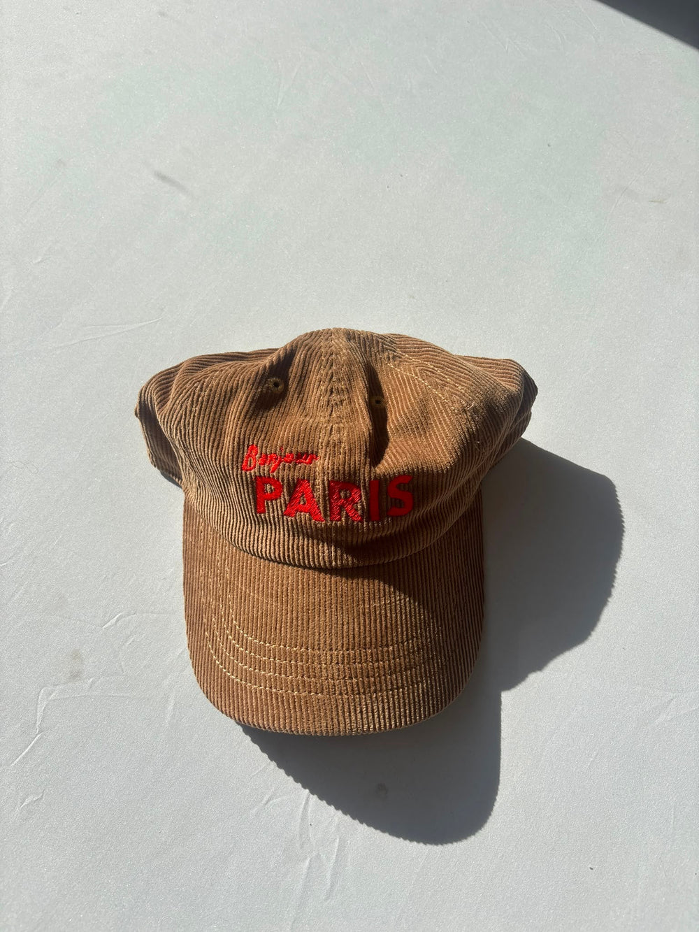 SAMPLE SALE | Kids Corduroy Cap Fine Brown Bonjour Paris