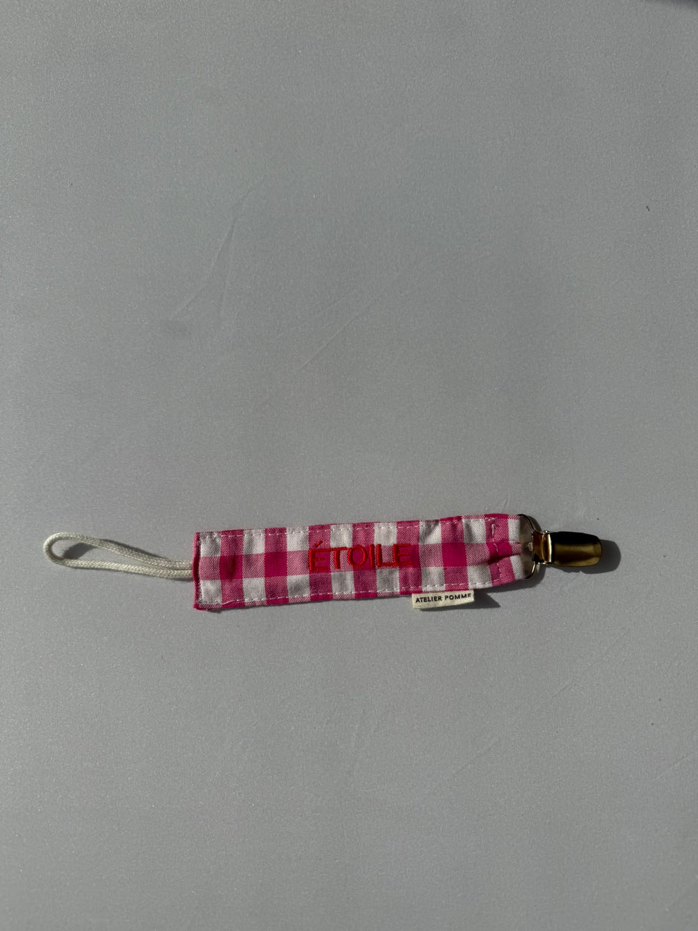 SAMPLE SALE |Pacifier Cord Checked Blowy Bubblegum Etoile