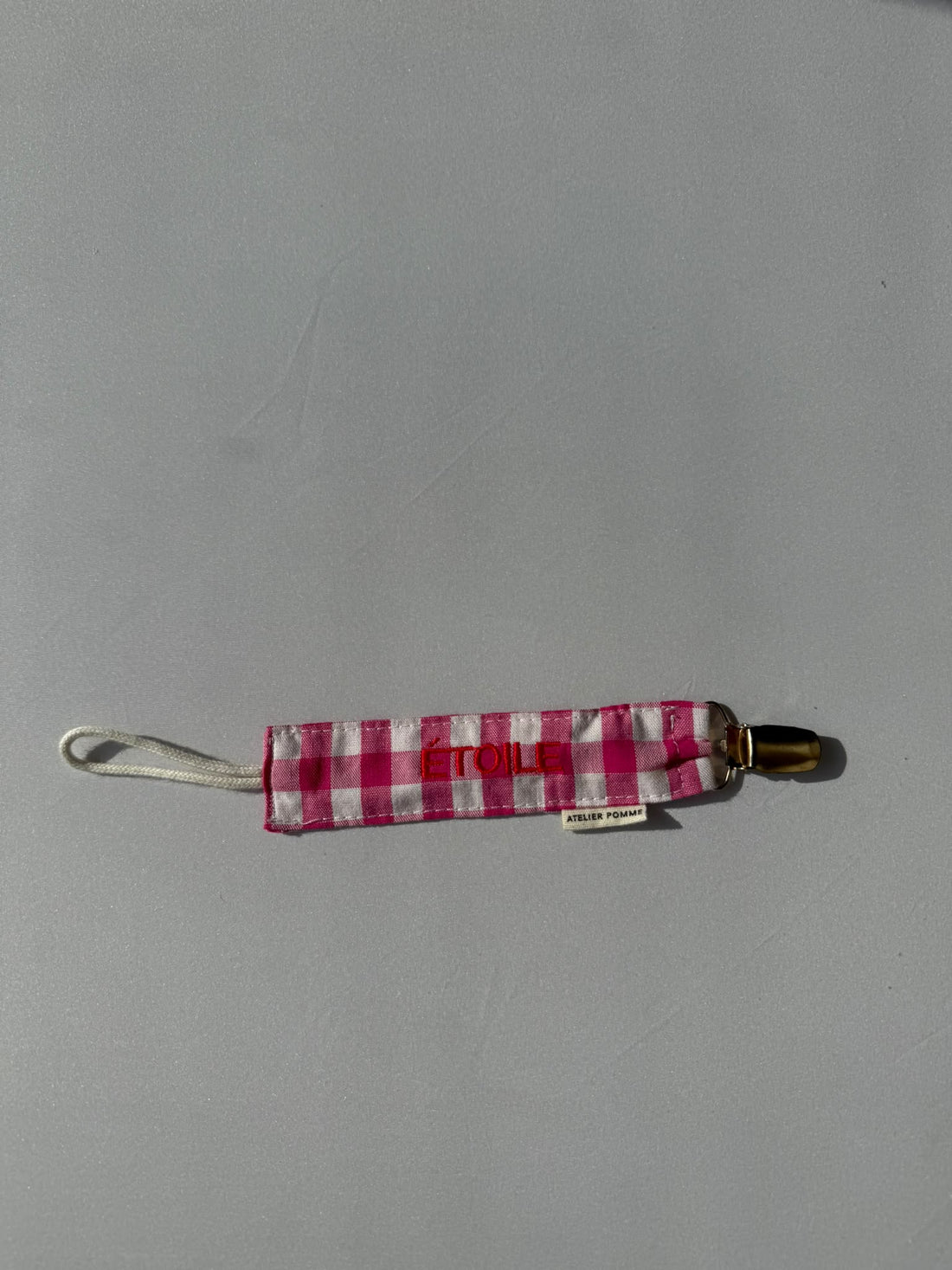 SAMPLE SALE |Pacifier Cord Checked Blowy Bubblegum Etoile