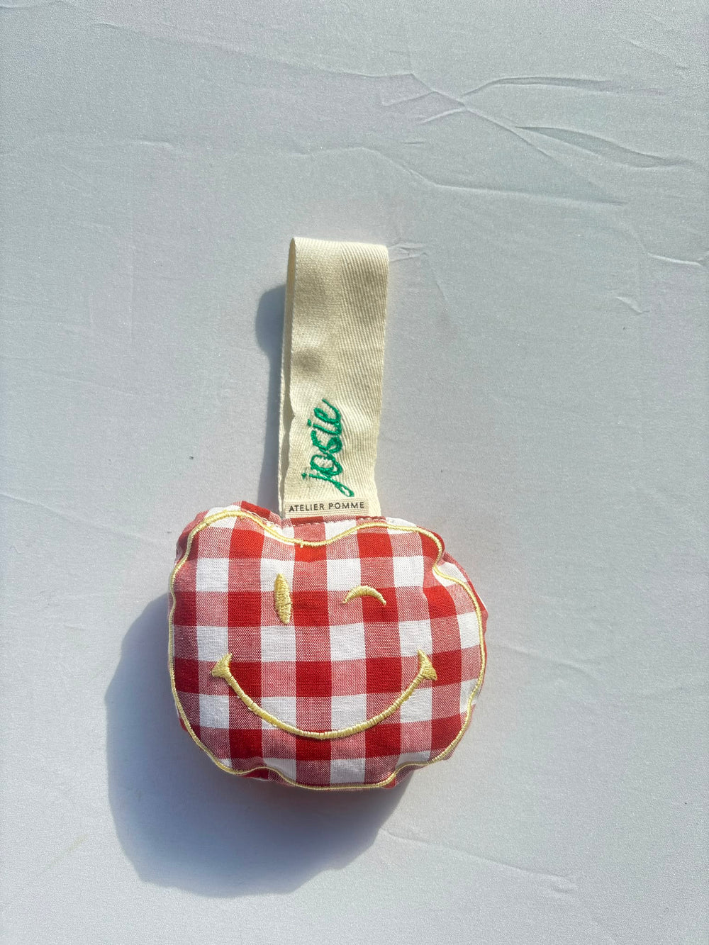 SAMPLE SALE |Pacifier Cloth Pomme Checked bisque Josie