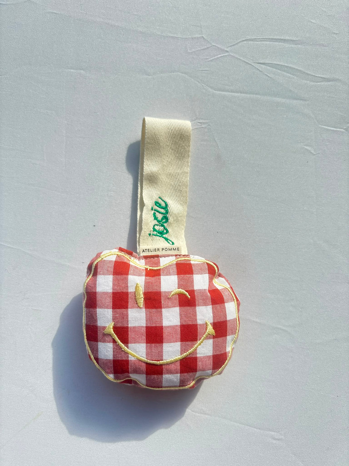 SAMPLE SALE |Pacifier Cloth Pomme Checked bisque Josie