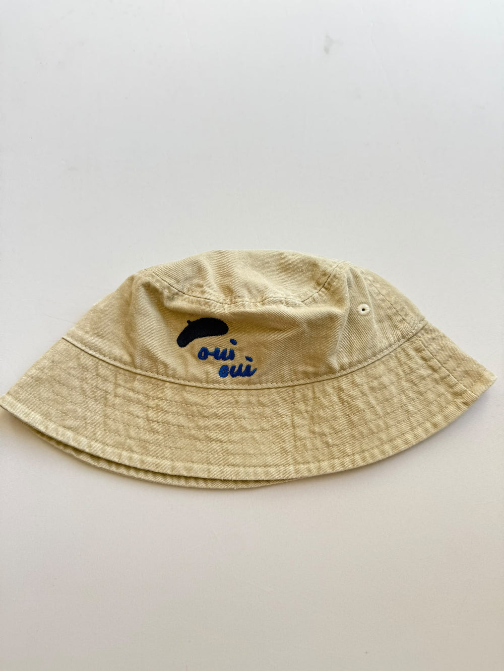 SAMPLE SALE | Bucket Hat Bonjour Beige one size