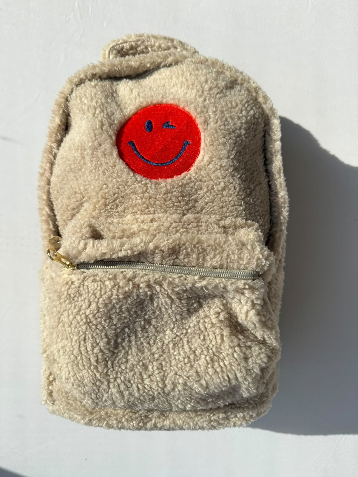 SAMPLE SALE | Teddy Backpack red smiley