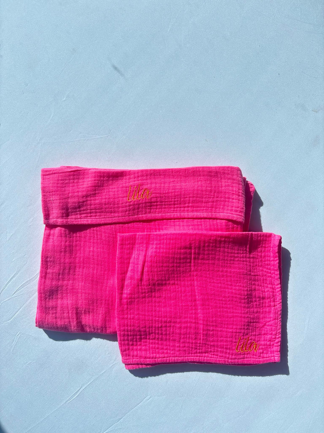 SAMPLE SALE | Crib/Petit Towel Set Blowy bubblegum Lila