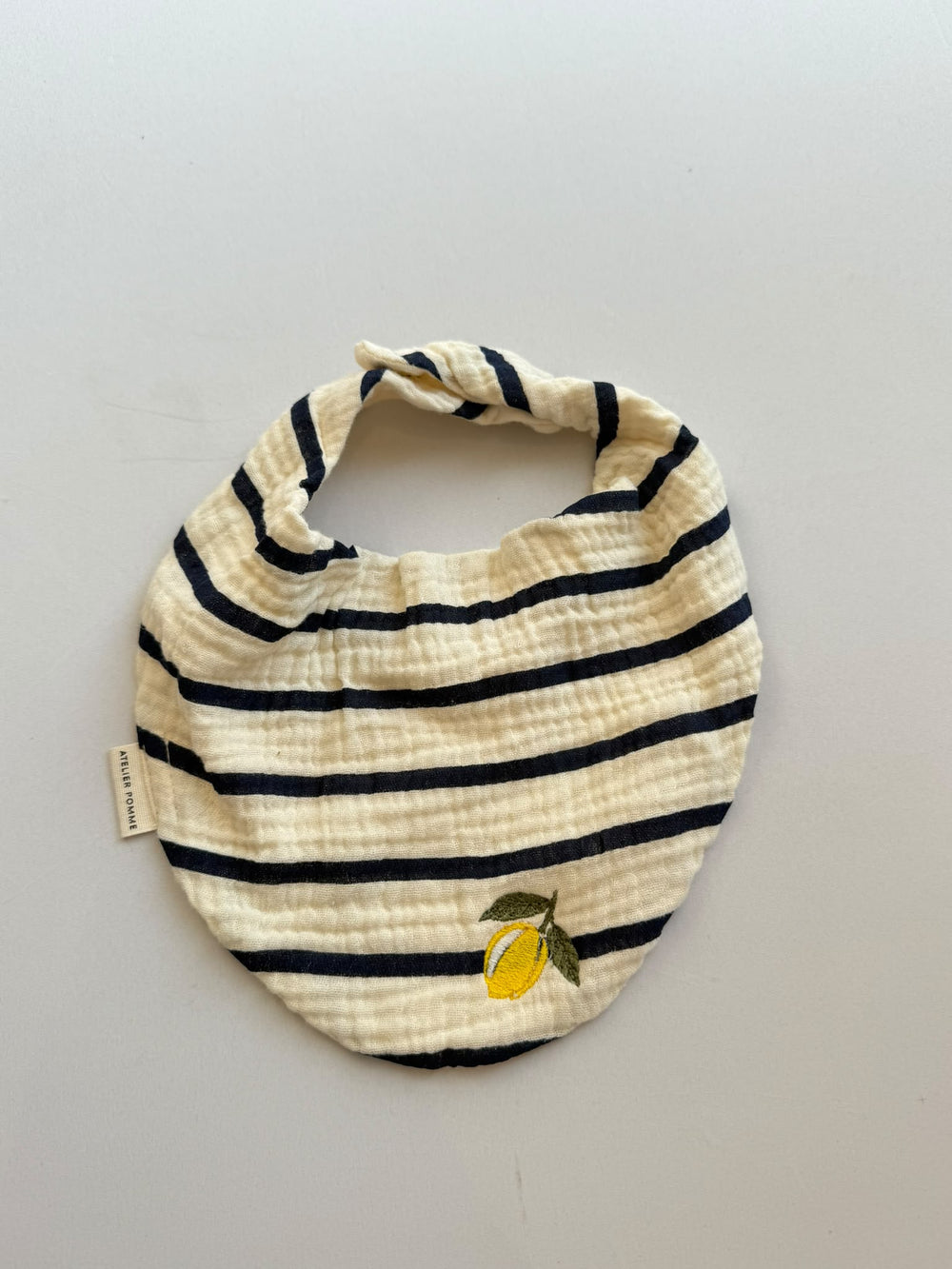 SAMPLE SALE | Tiny Bib Breton Stripes Lemon