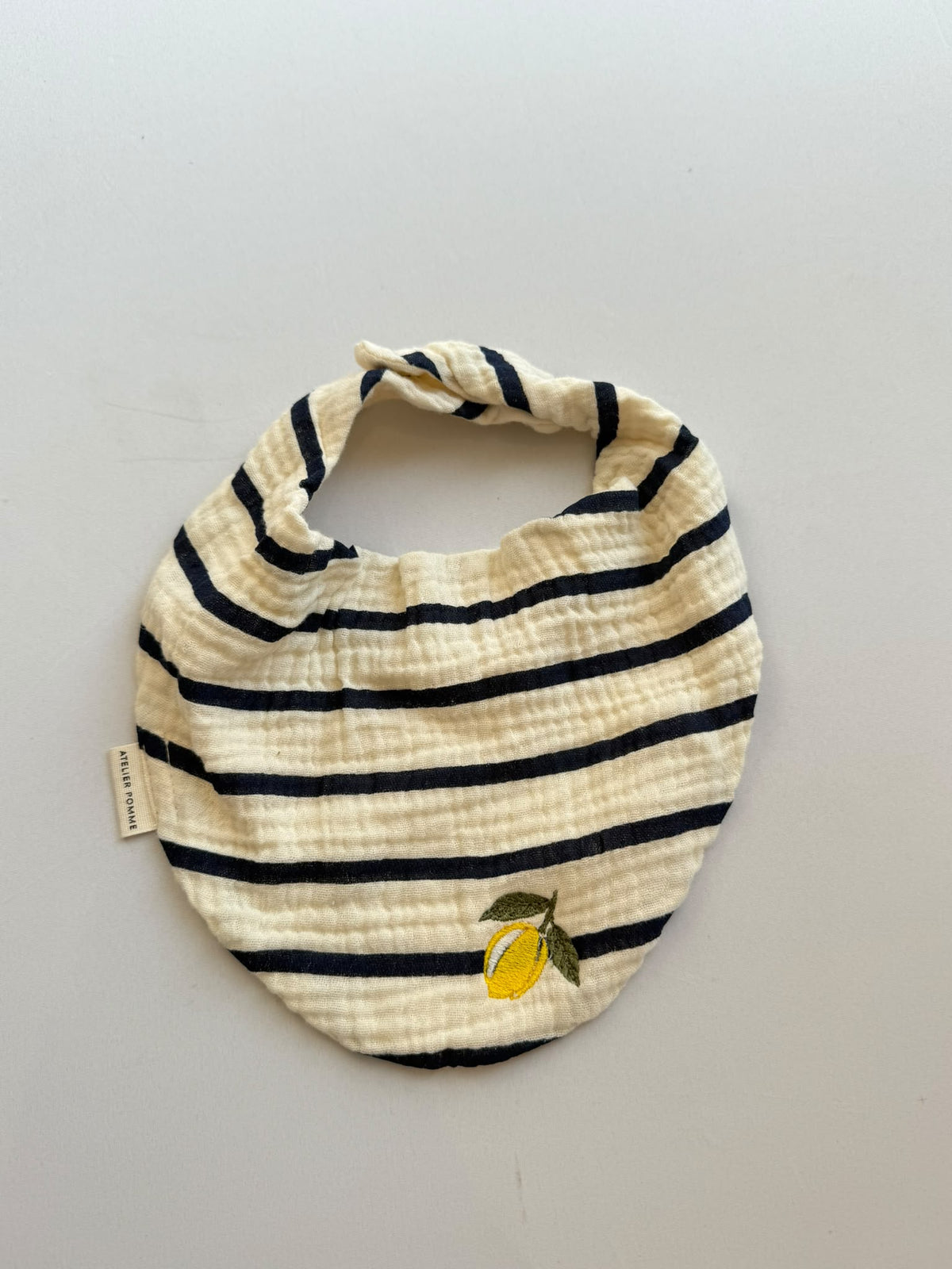 SAMPLE SALE | Tiny Bib Breton Stripes Lemon