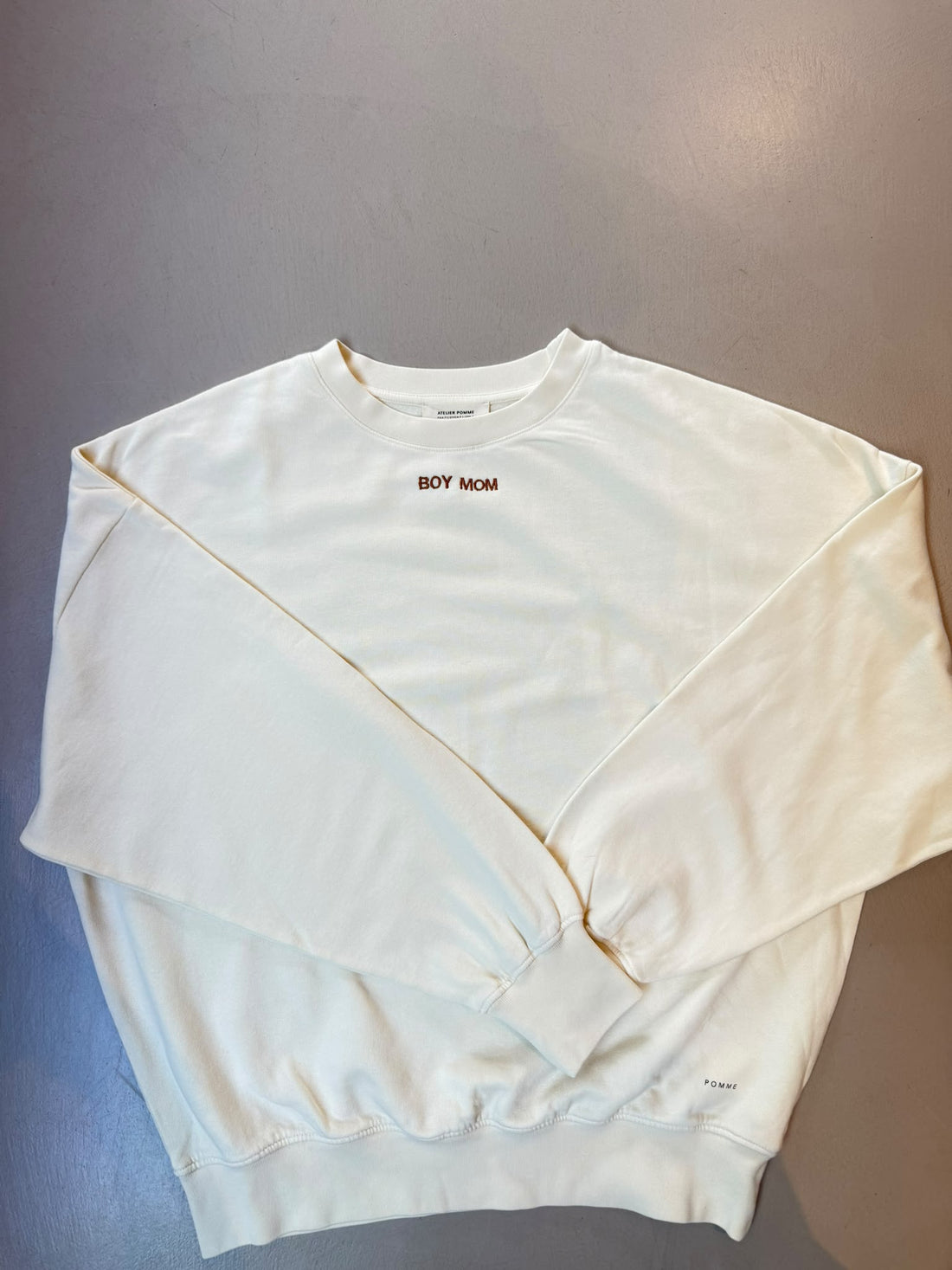 SAMPLE SALE | Sweater Cosy White Boy Mom Xs/s