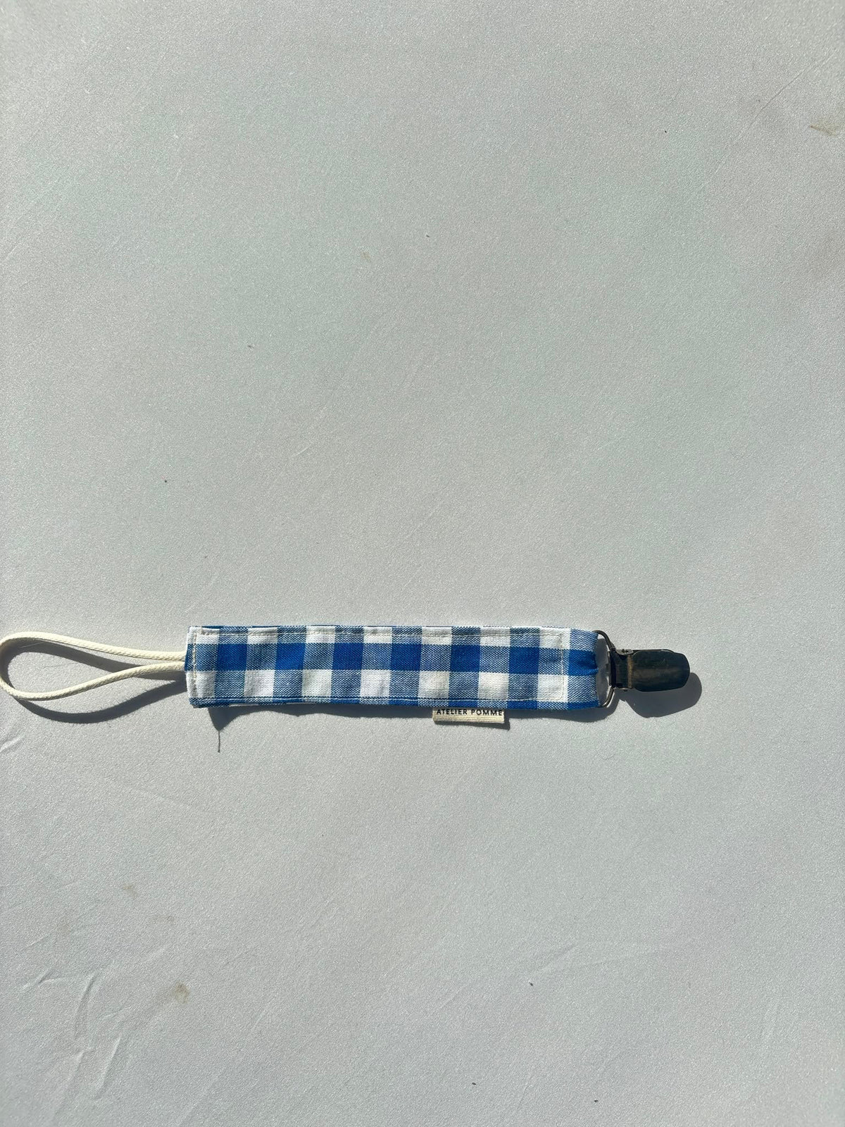 SAMPLE SALE | Pacifier Cord Checked Blue