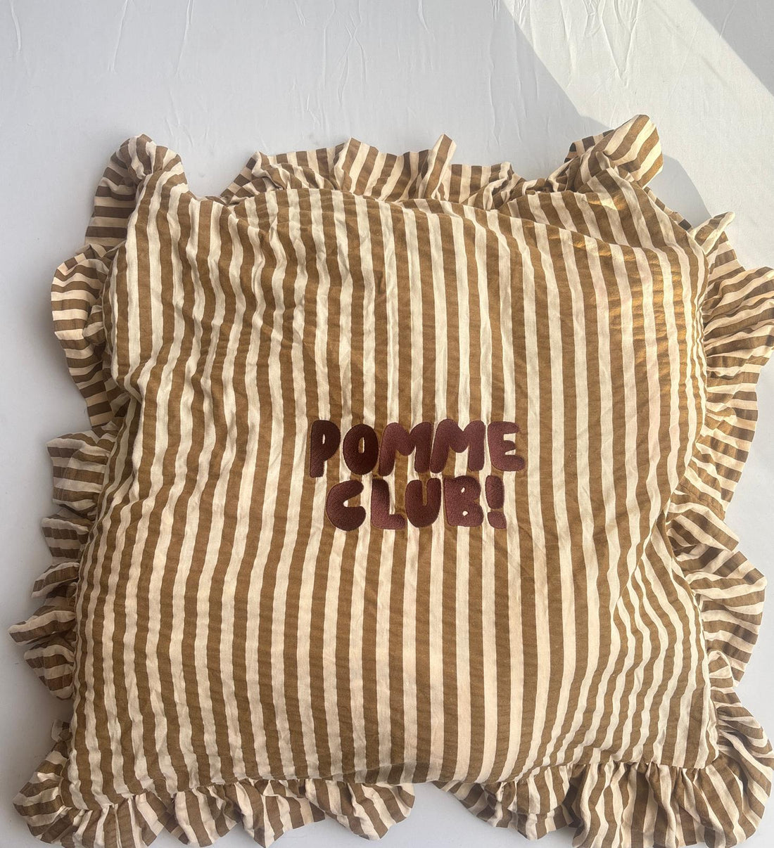 SAMPLE SALE |Cushion Checked Bisque banana 40x60