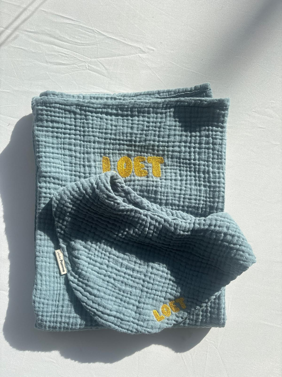 SAMPLE SALE | Huge/Tiny Bib Misty Blue Loet
