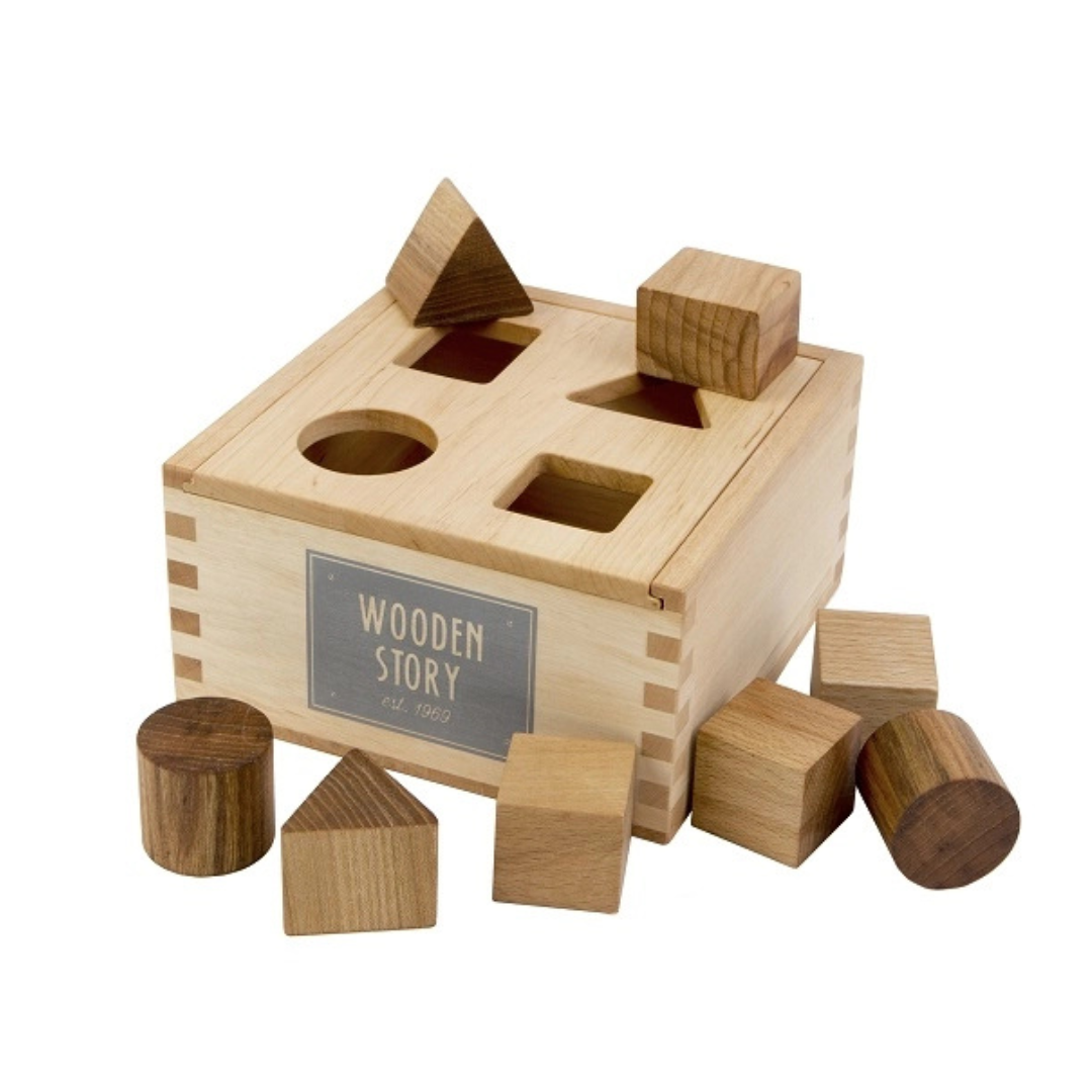Houten speelgoeddoos