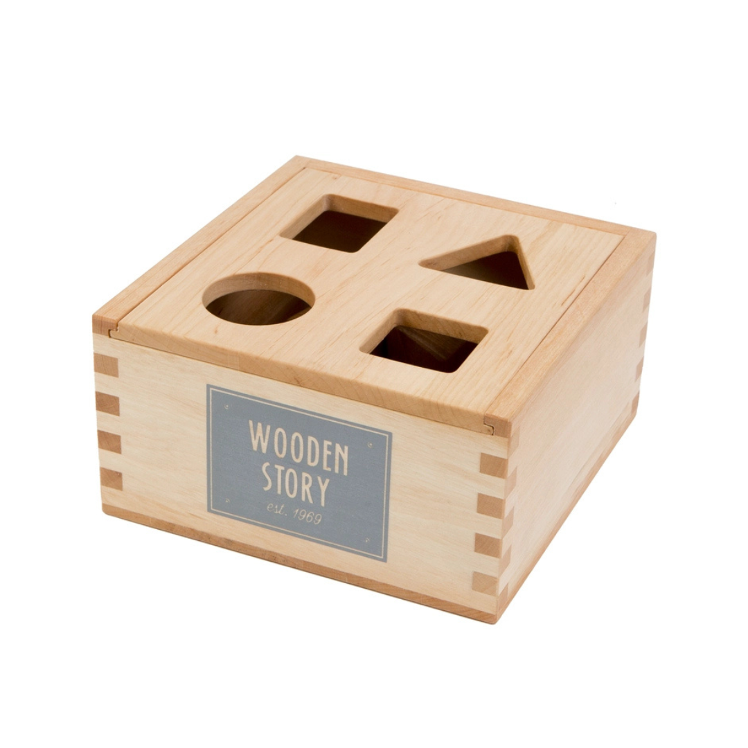 Houten speelgoeddoos