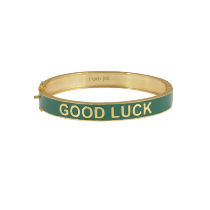 Good Luck bangle | Green Enamel