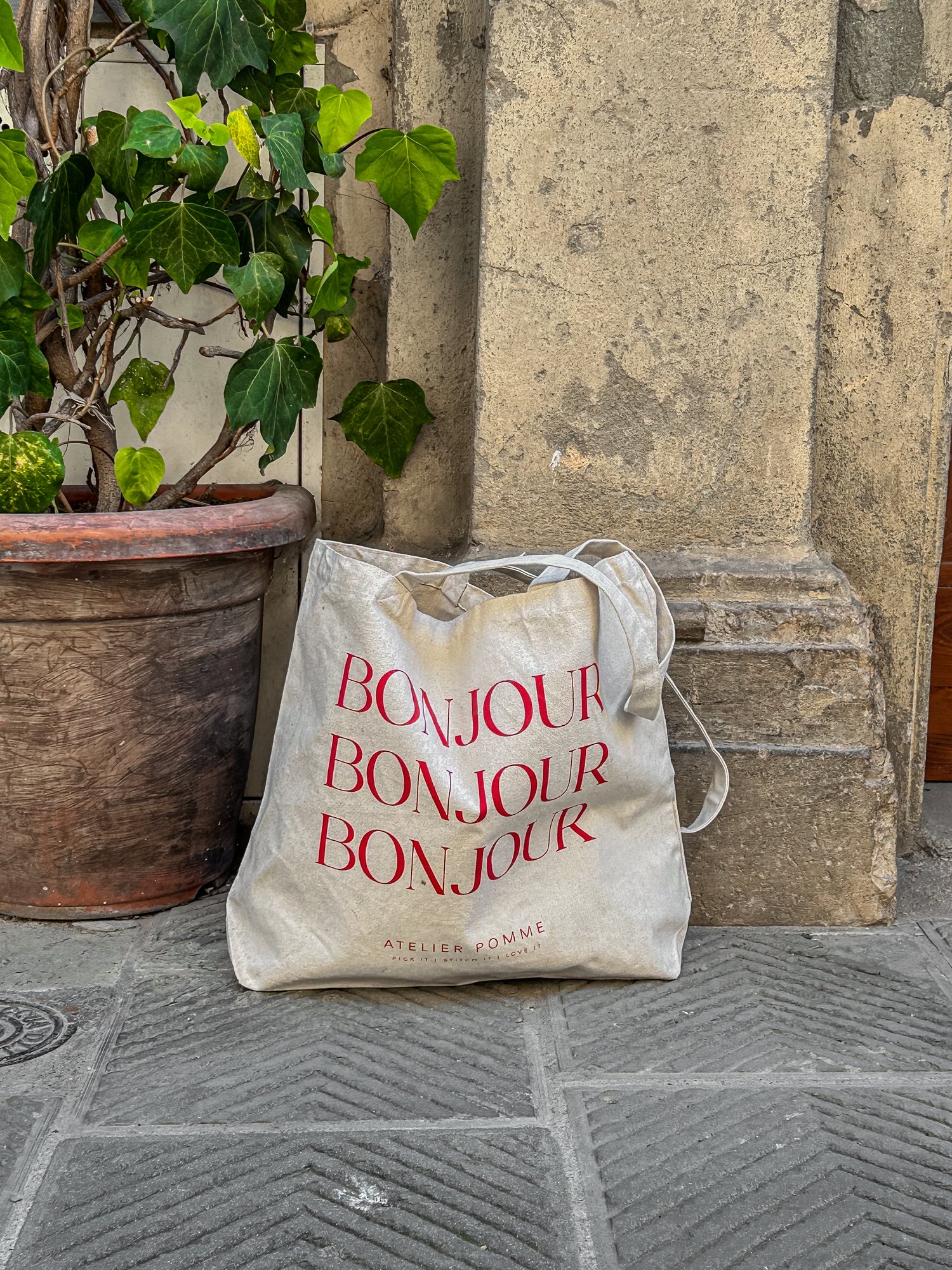 Canvas tote bag, perfect voor strand, sportschool of als opbergtas.