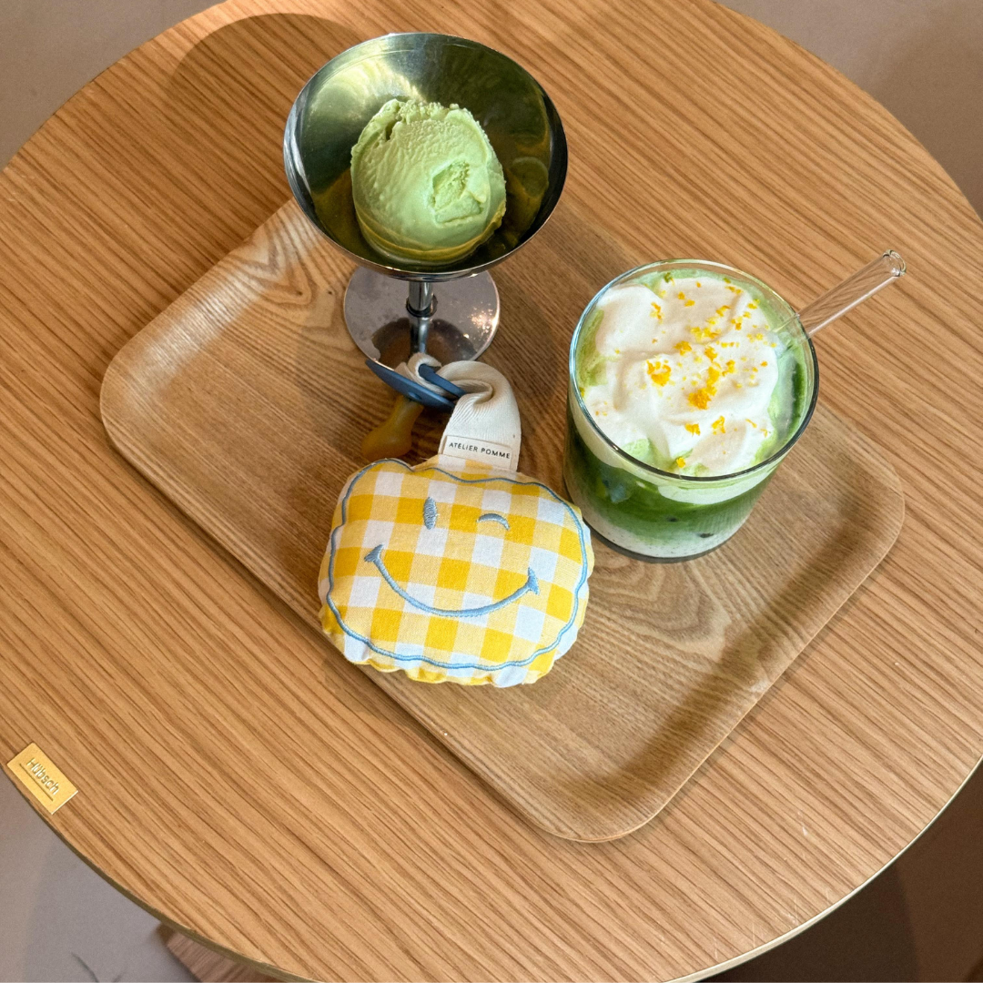SPEENDOEKJE - POMME -   CHECKED BUTTER YELLOW