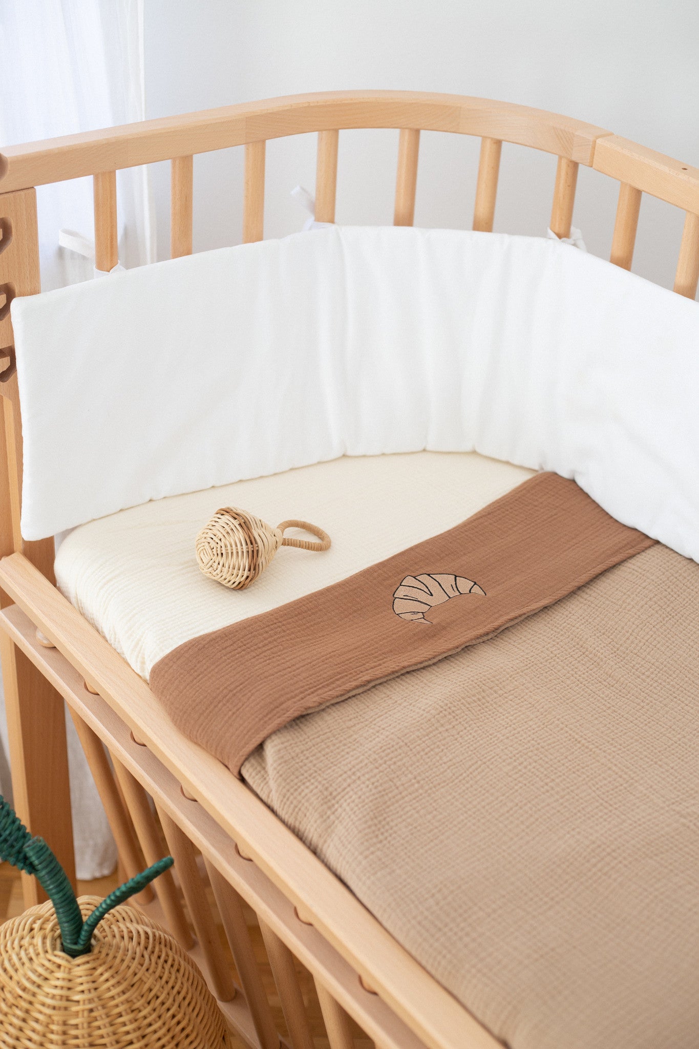 FITTED SHEET CRIB - COSY WHITE