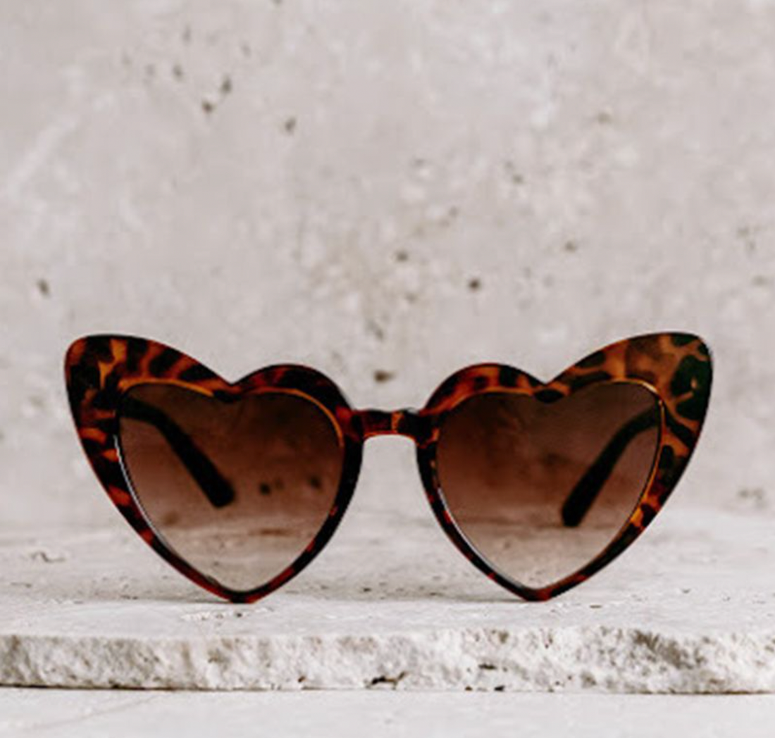 SUNGLASSES HEART - TORTOISE