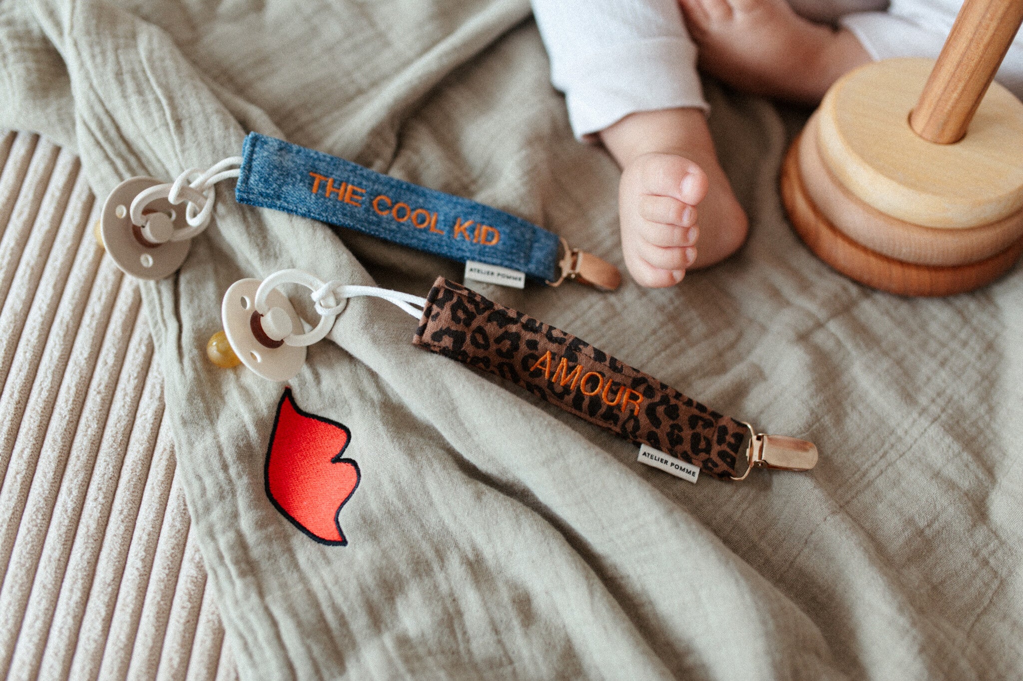 PACIFIER CORD - LEOPARD