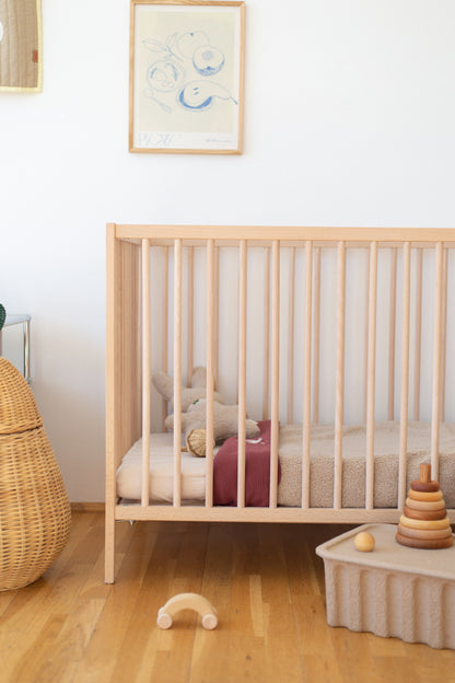 FLAT SHEET COT - BURGUNDY BOO