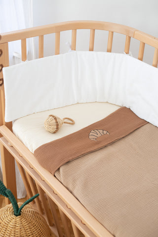 MUSLIN BED SET FINE BROWN - WIEG