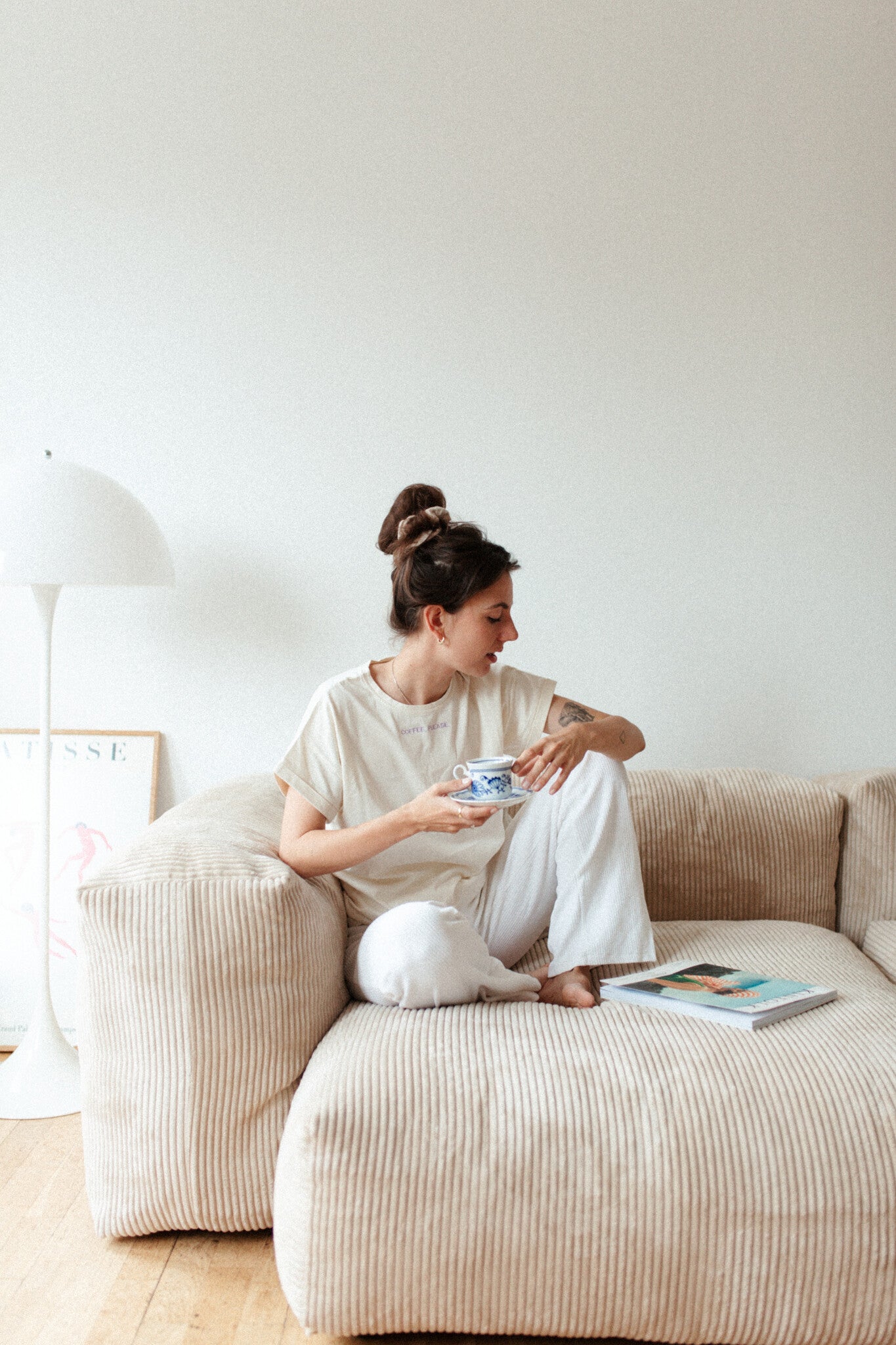 Oversized vrouwen t shirt in wit