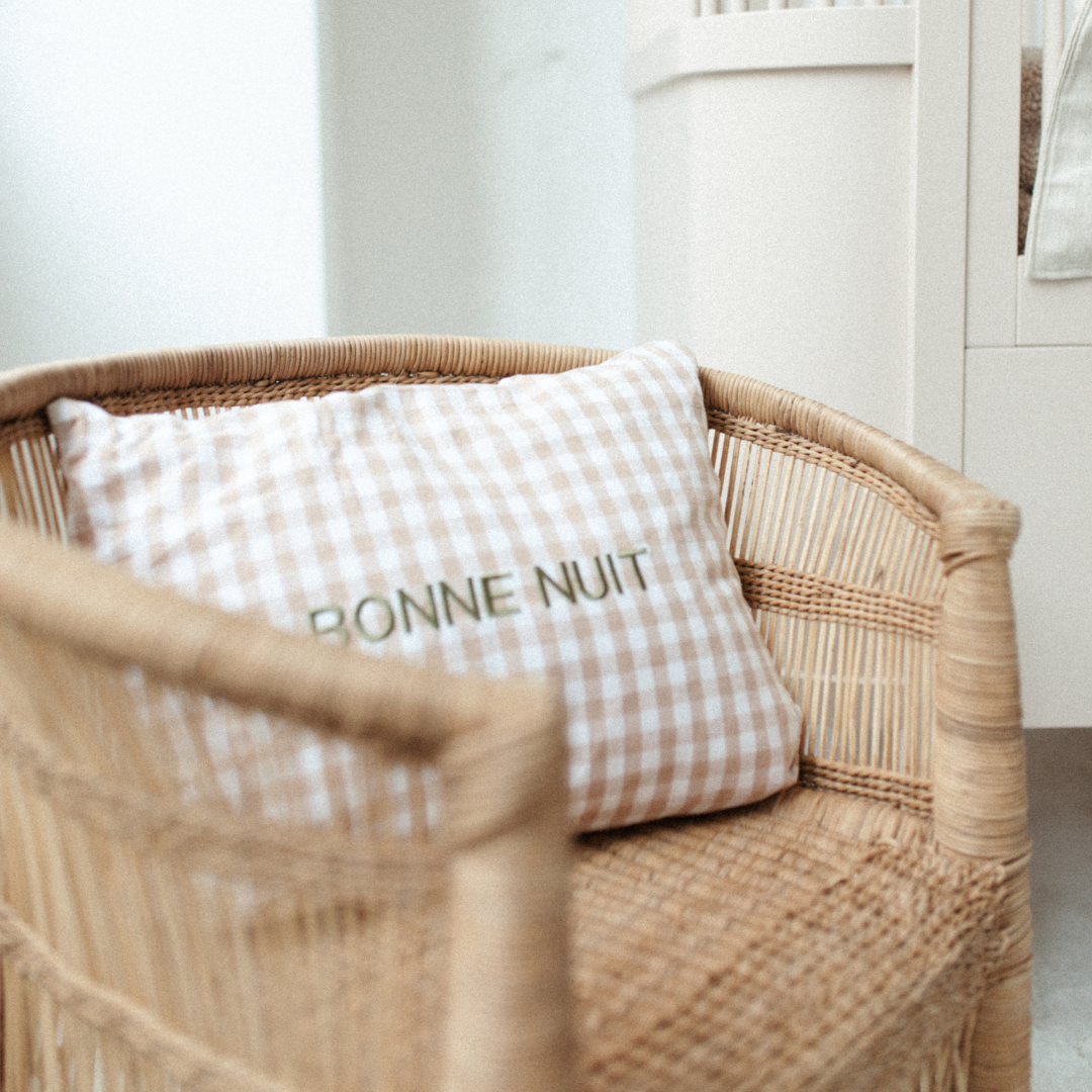 CUSHION: CHECKED IN - BONJOUR BEIGE