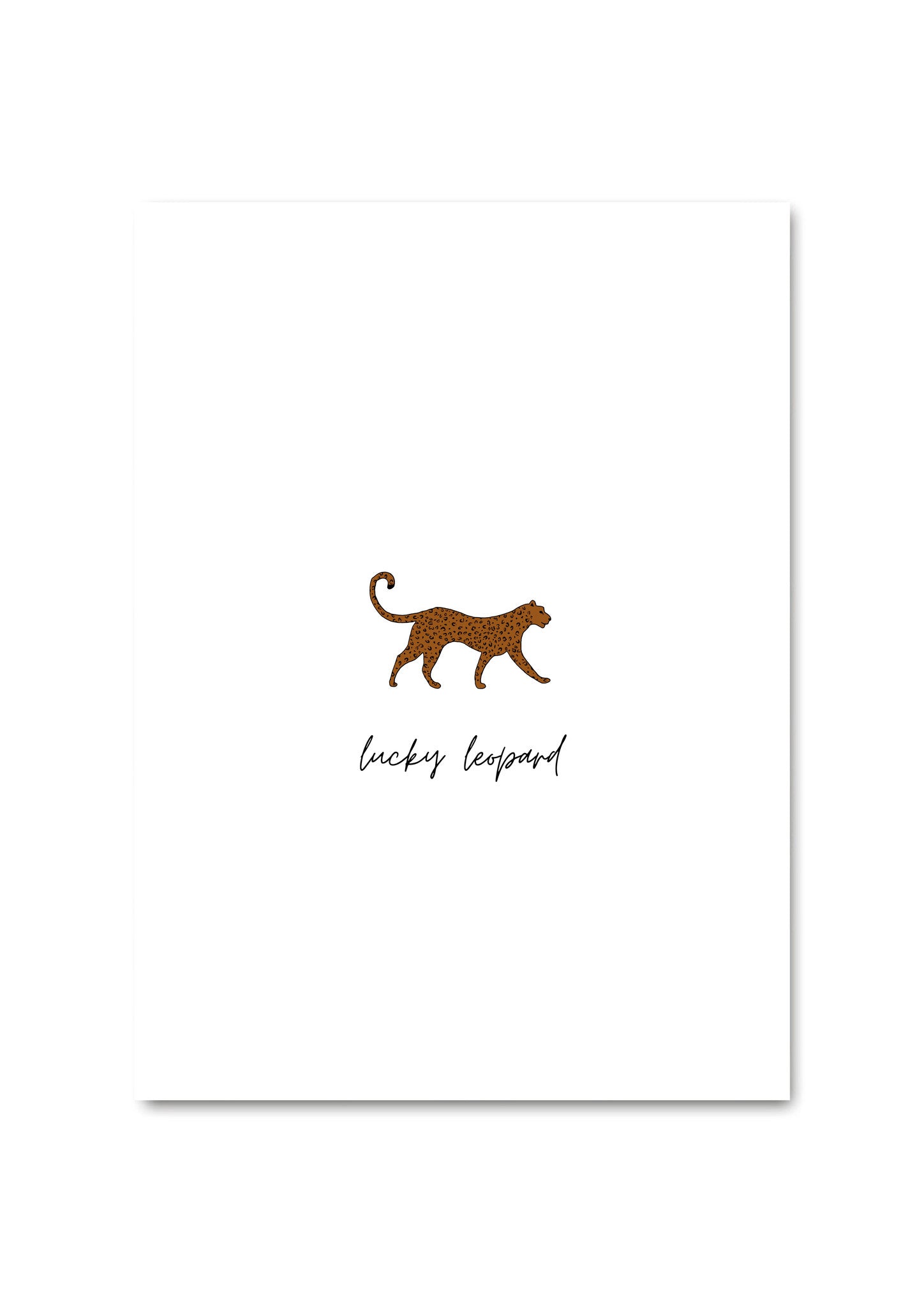 POSTCARD - LUCKY LEOPARD