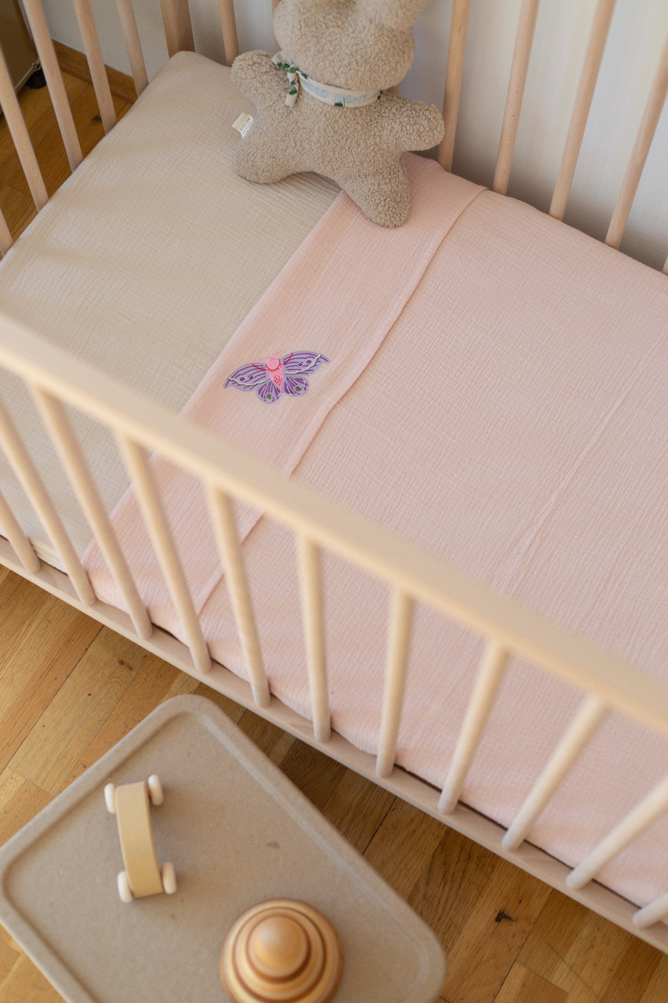 FLAT SHEET COT - PINKY PROMISE