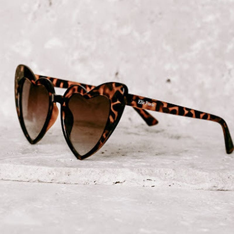 SUNGLASSES HEART - TORTOISE