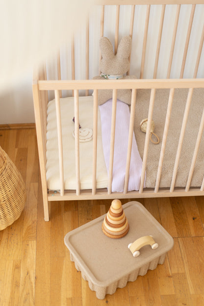 FITTED SHEET COT  - COSY WHITE