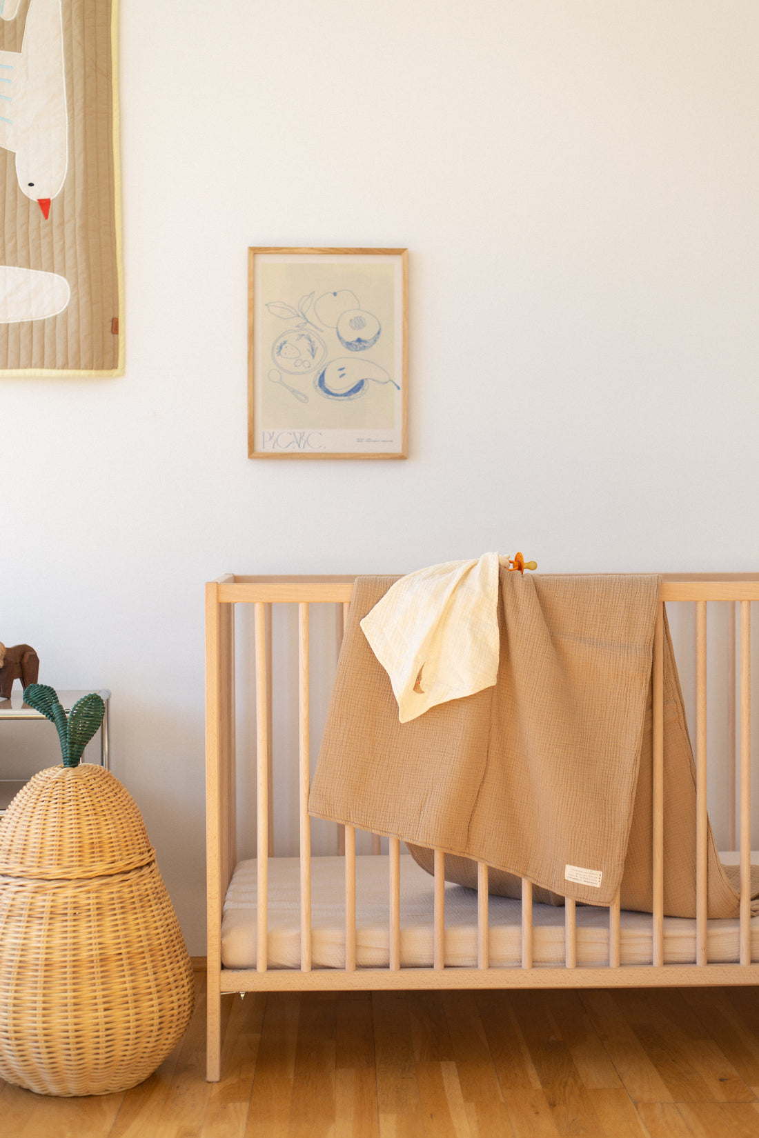 CHUNKY BLANKET FINE BROWN - COT