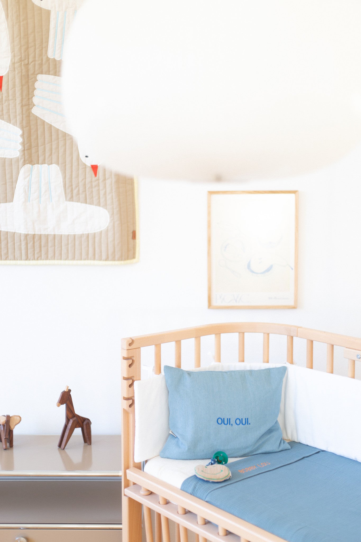 FLAT SHEET CRIB - MISTY BLUE