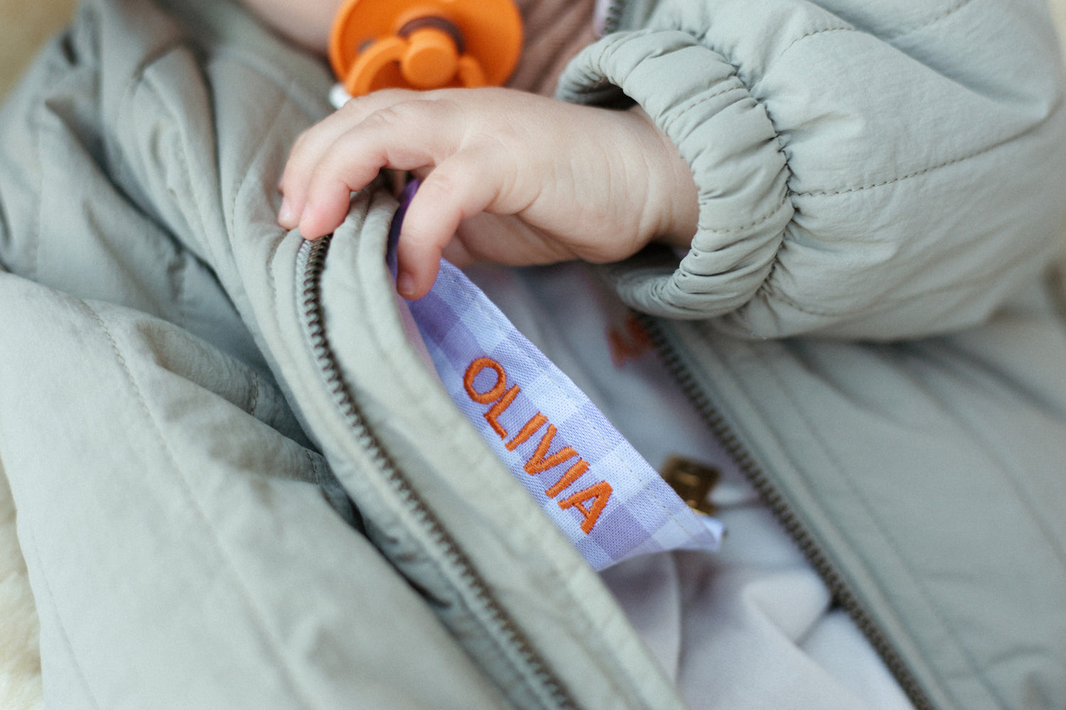 PACIFIER CORD - CHECKED IN - LUCKY LILA