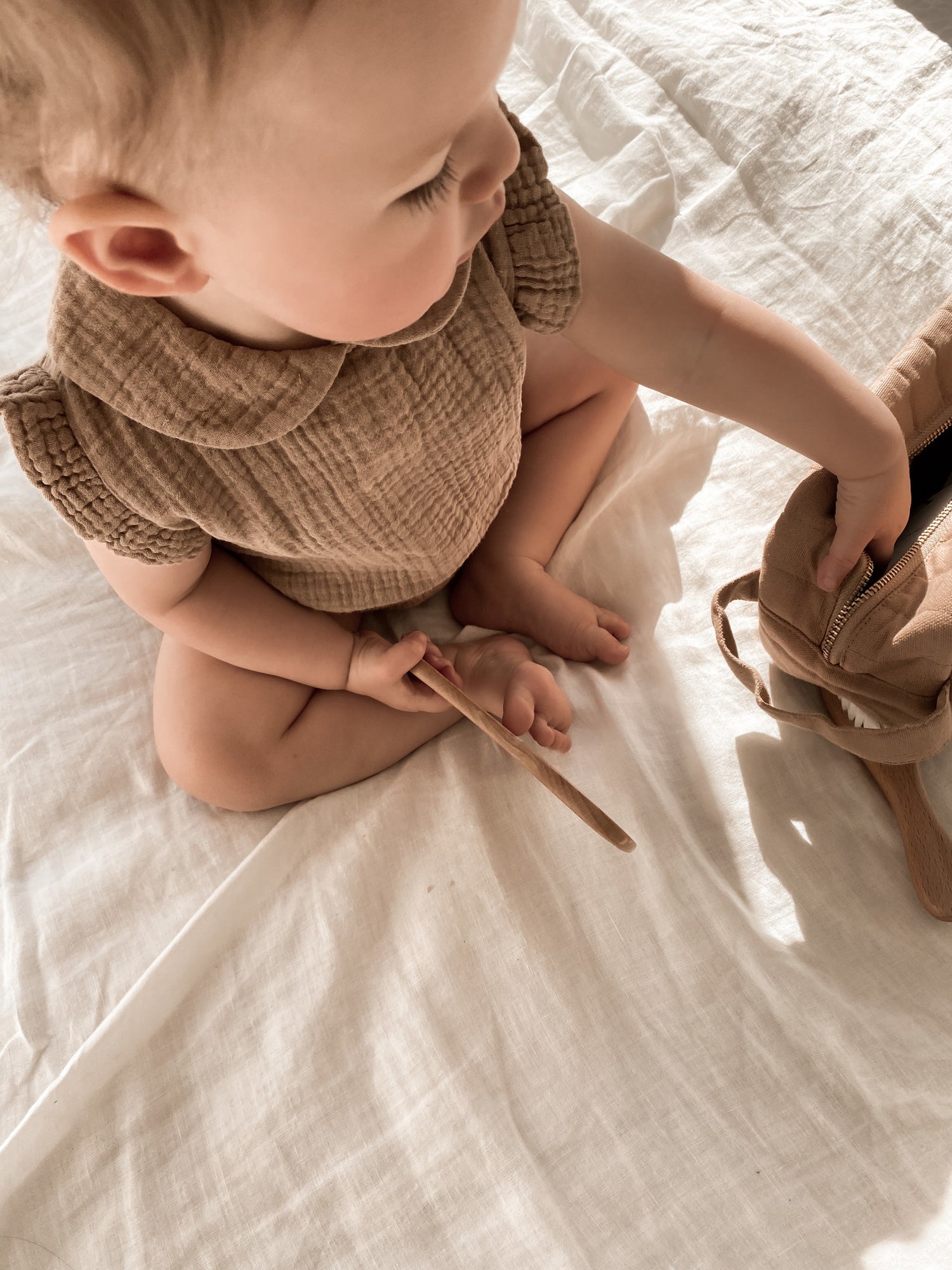 ROMPER - TOO CUTE TO HANDLE - FINE BROWN