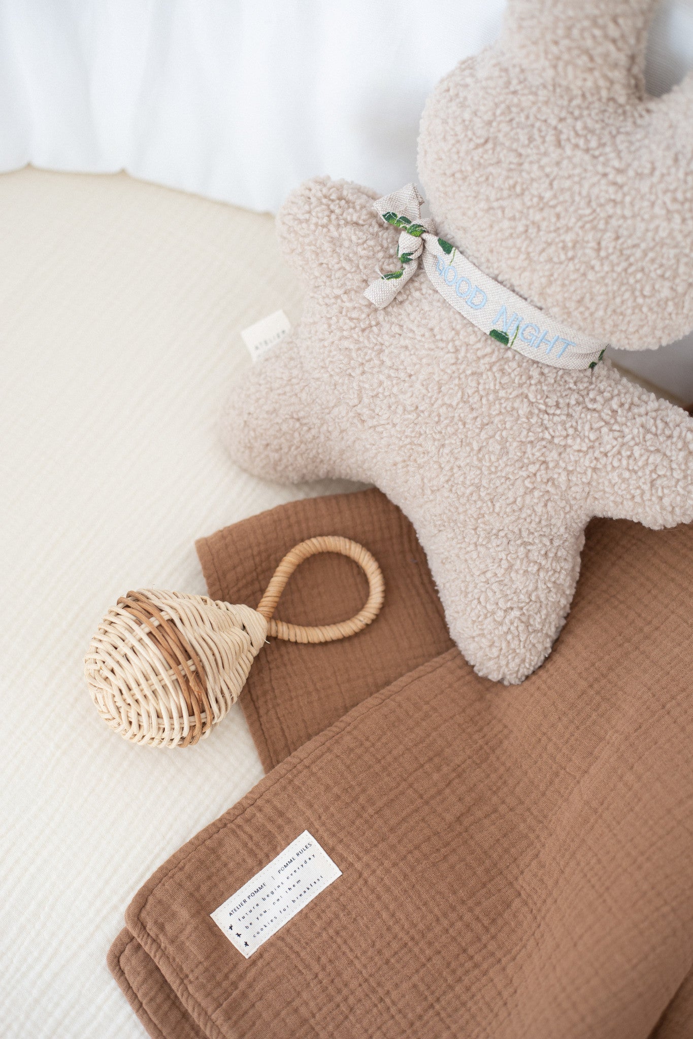 FITTED SHEET CRIB - BONJOUR BEIGE