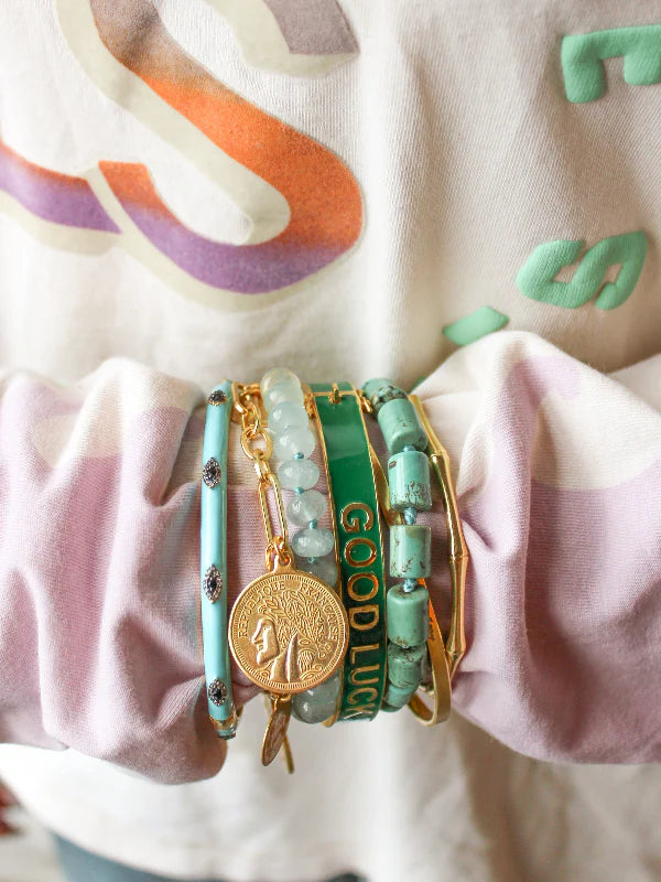 Gold coin bracelet