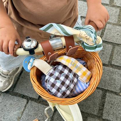 PACIFIER CLOTH - POMME - CHECKED BETTER BROWNIE